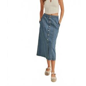 NEW MIOU MUSE button down skirt in denim